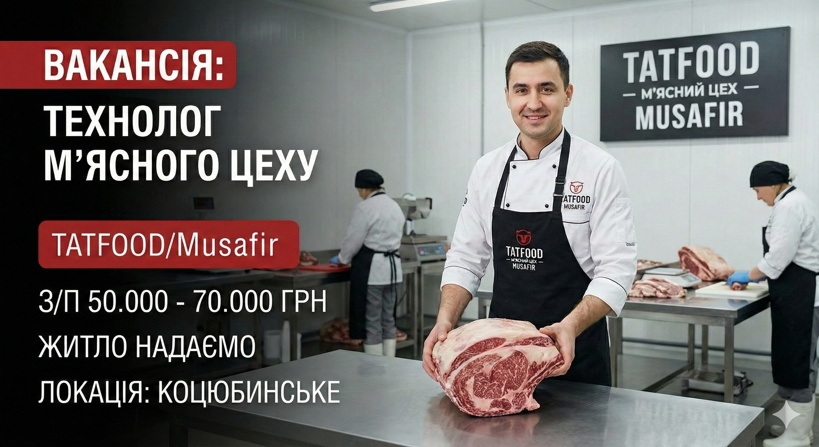 Вакансія: Технолог м’ясного цеху
