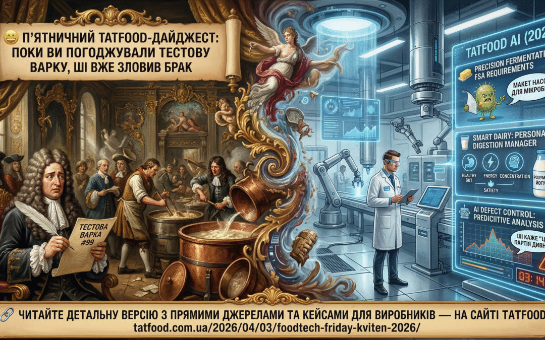 FoodTech Friday: новини кінця березня – початку квітня 2026, які змінюють R&D та виробництво