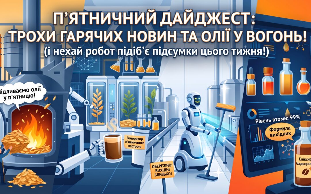 П’ятничний дайджест TATFOOD: лушпиння замість газу, хмарні лабораторії та роботи-санітари