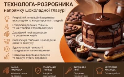 ВАКАНСІЯ: Технолог-розробник (напрямок «Шоколадна глазур») у Білу Церкву